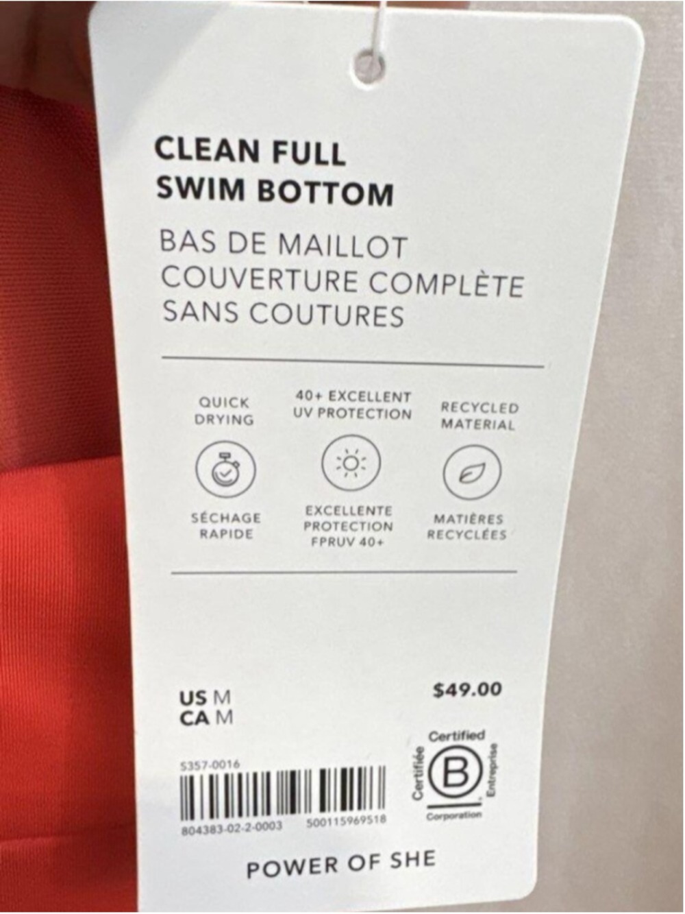 Athleta Maldives Tankini 36B/C Swim Bottom Medium Orange Set NWT - Picture 10 of 10